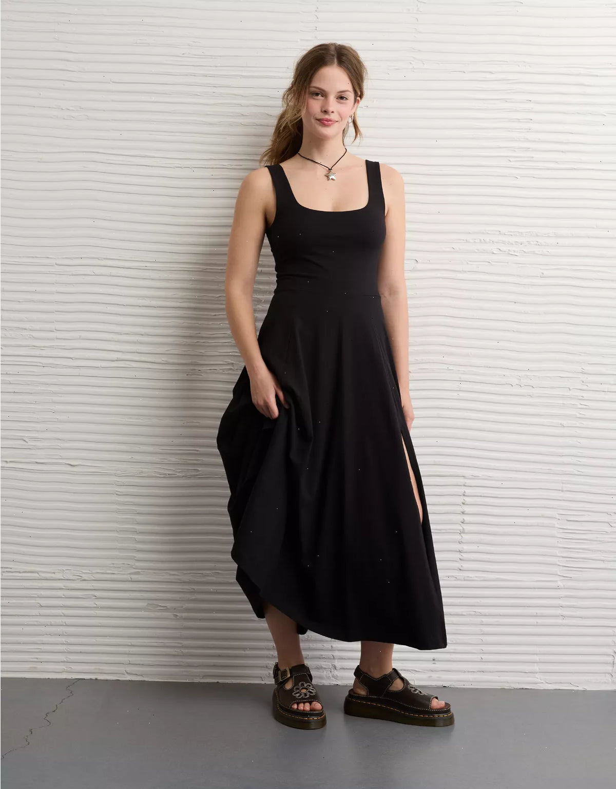 AE Scoop Neck Midi Dress