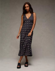 AE V-Neck Slip Midi Dress