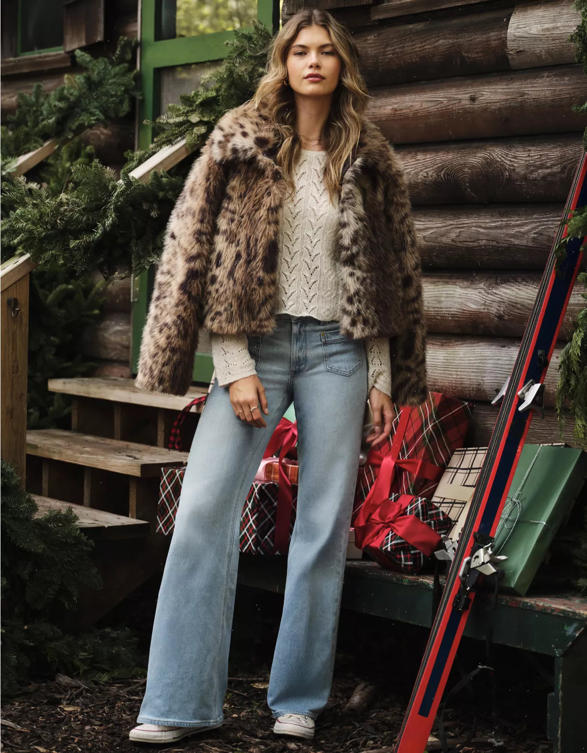 AE Stretch High-Waisted Flare Jean