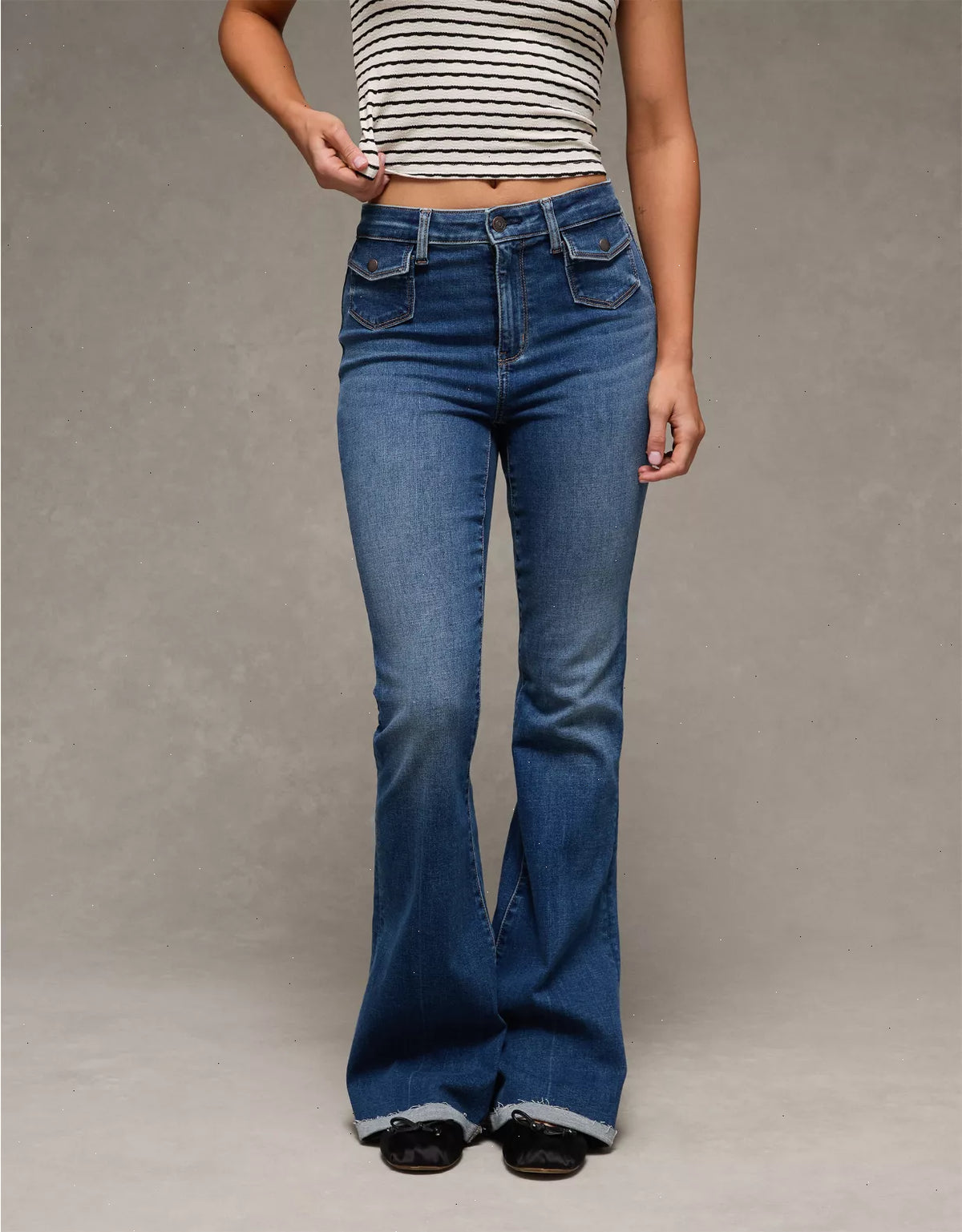 AE Next Level Super High-Waisted Flare Jean