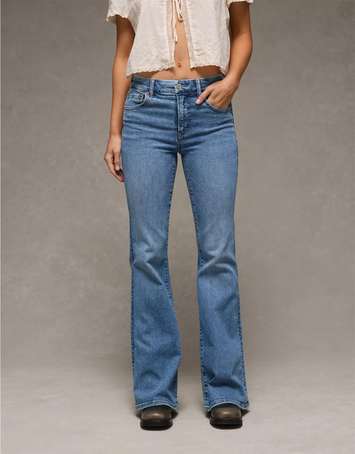 AE Luxe Super High-Waisted Flare Jean