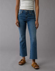 AE Next Level High-Waisted Kick Bootcut Crop Jean