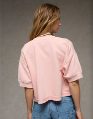 AE Saturday Fleece Button-Up Cardigan Sweater