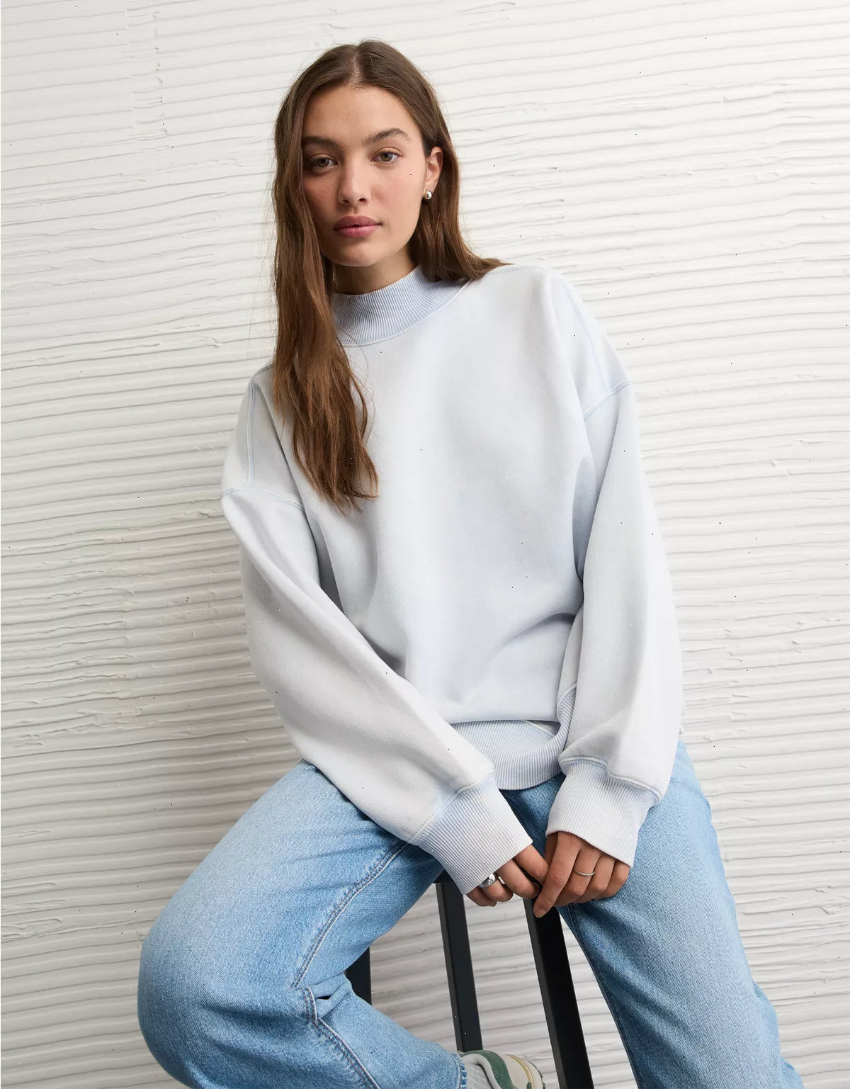 AE Everyday Luxe Mock Neck Sweatshirt