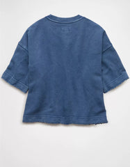 AE Boxy Short-Sleeve Sweatshirt