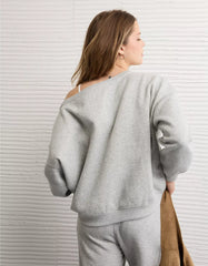 AE Everyday Luxe Off-the-Shoulder Sweatshirt