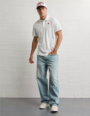 AE 24/7 Wisconsin Badgers Graphic Club Polo Shirt