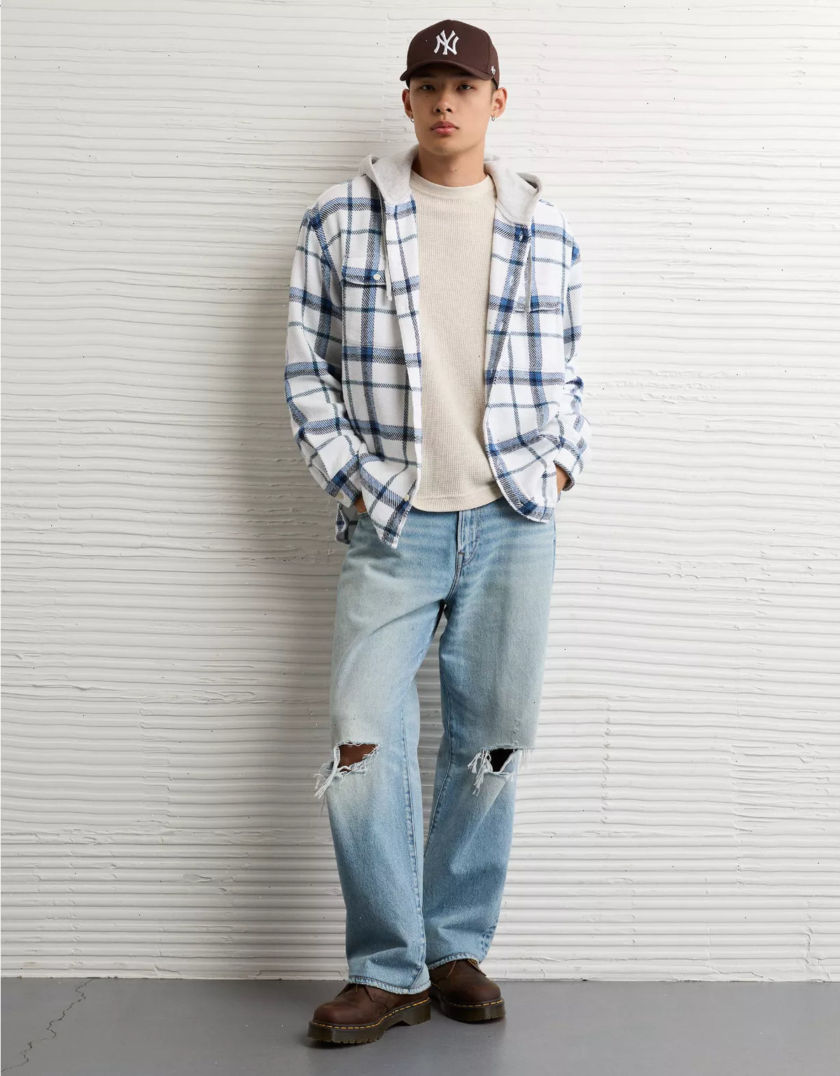 AE Hooded Flannel Shirt