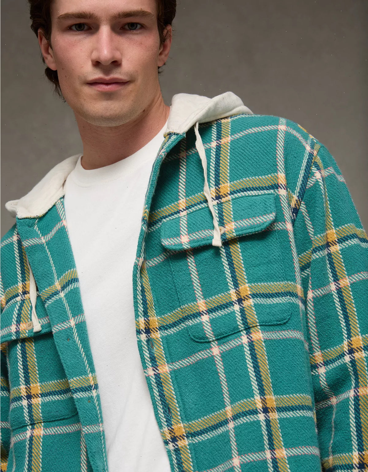 AE Hooded Flannel Shirt
