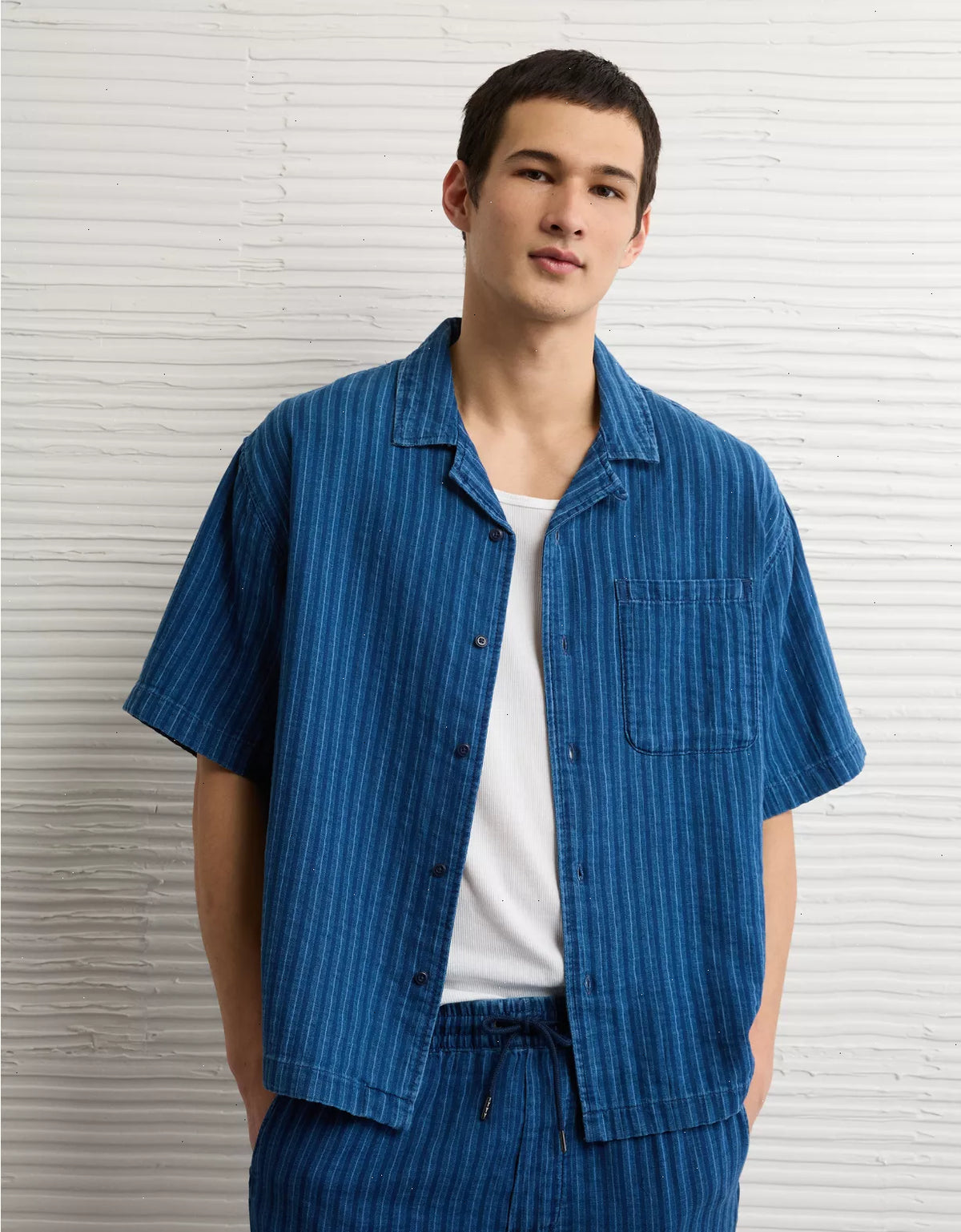 AE Relaxed Fit Short Sleeve Camp Collar Shirt