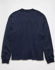 AE Long-Sleeve Boxy Sueded Jersey T-Shirt