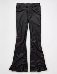 AE Super High-Waisted Vegan Leather Flare Pant