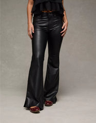 AE Super High-Waisted Vegan Leather Flare Pant