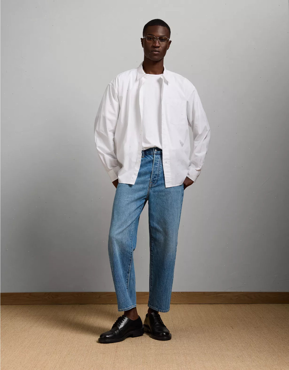 AE77 Loose Ankle Jean