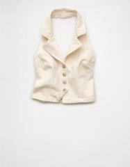 AE Denim Halter Vest