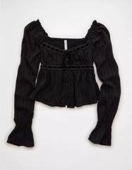 AE Long Sleeve Babydoll Blouse