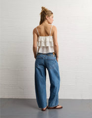 AE Embroidered Ruffle Cami Top