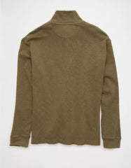 AE Boxy Long-Sleeve Mock Neck Shirt
