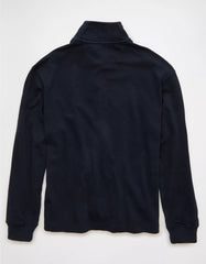 AE Boxy Long-Sleeve Mock Neck Shirt