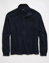 AE Boxy Long-Sleeve Mock Neck Shirt