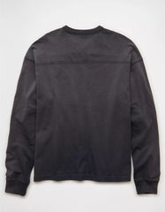 AE Boxy Long-Sleeve V-Neck T-Shirt