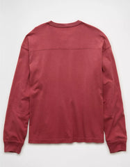 AE Boxy Long-Sleeve V-Neck T-Shirt
