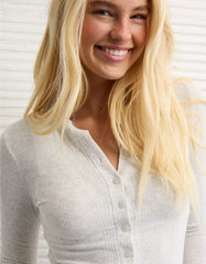 AE Long Sleeve Henley T-Shirt