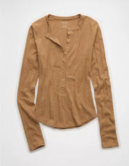 AE Long Sleeve Henley T-Shirt
