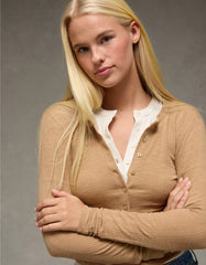 AE Long Sleeve Henley T-Shirt