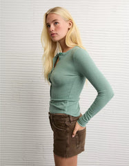 AE Long Sleeve Henley T-Shirt