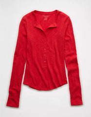 AE Long Sleeve Henley T-Shirt
