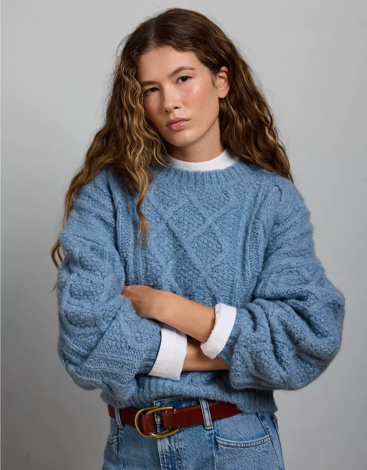 AE77 Premium Cable Sweater