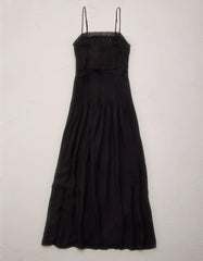 AE77 Lace Ruffle Maxi Dress