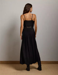 AE77 Lace Ruffle Maxi Dress