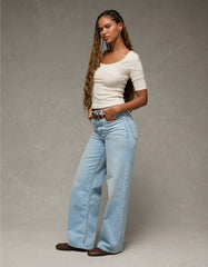 AE Strigid Curvy Super High-Waisted Baggy Straight Jean