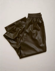 AE77 Vegan Leather Pull On Pant