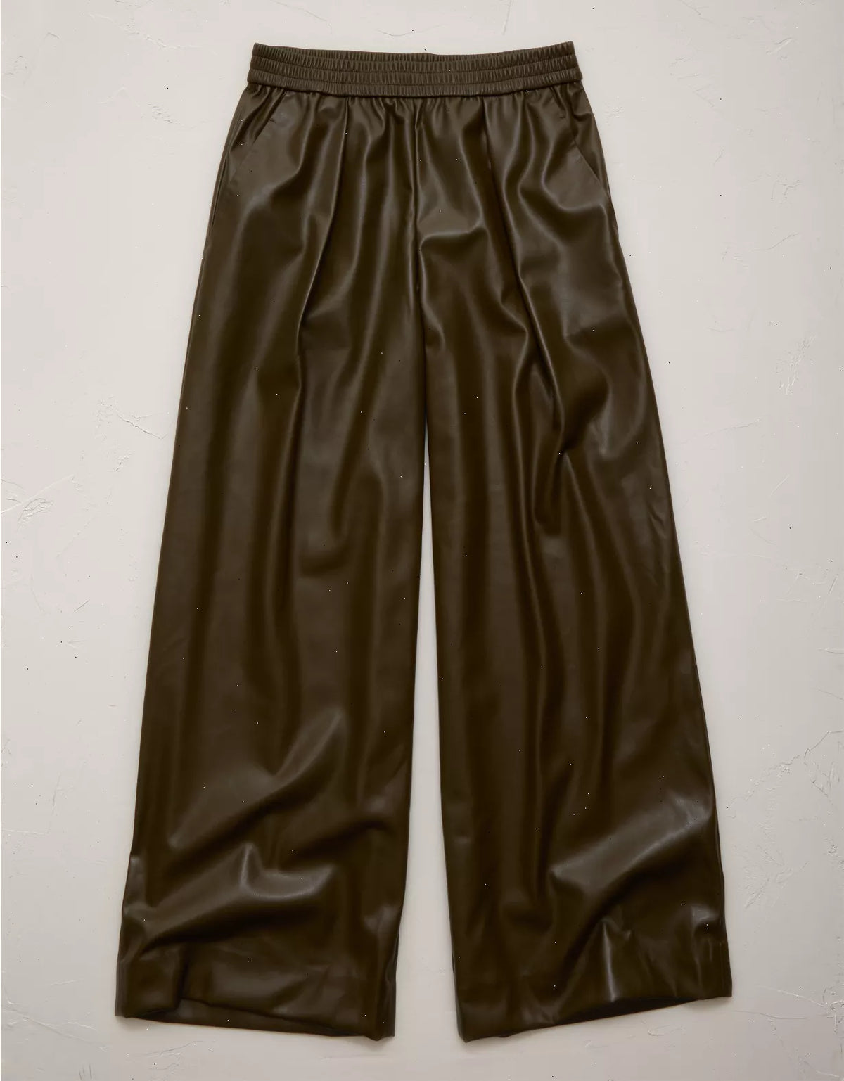 AE77 Vegan Leather Pull On Pant
