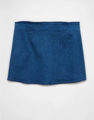 AE Next Level Low-Rise Denim Micro Skort