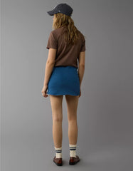 AE Next Level Low-Rise Denim Micro Skort