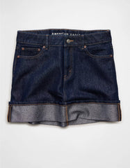 AE Denim Glitter Mini Skirt