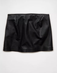 AE Mid-Rise Vegan Leather Skort