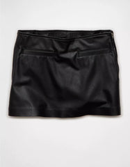 AE Mid-Rise Vegan Leather Skort