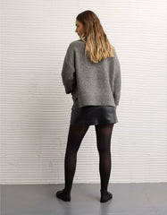 AE Mid-Rise Vegan Leather Skort